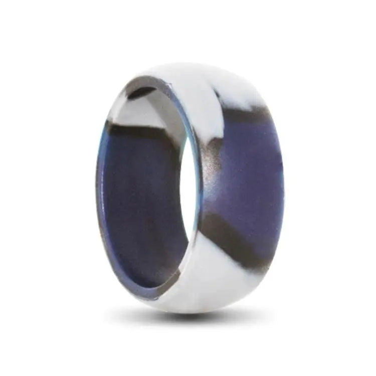 Navy Mens Camo Silicone Rings