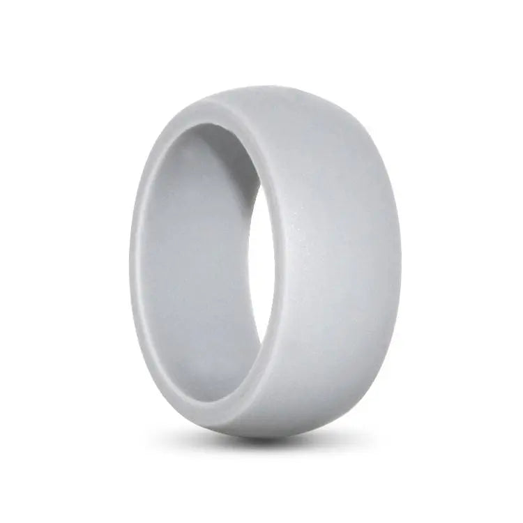 Gray Mens Classic Silicone Ring