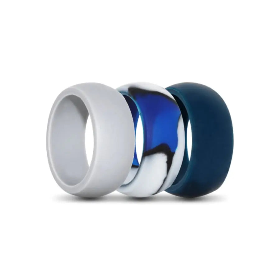 Grey, Blue Camo and Navy Silicone Rings