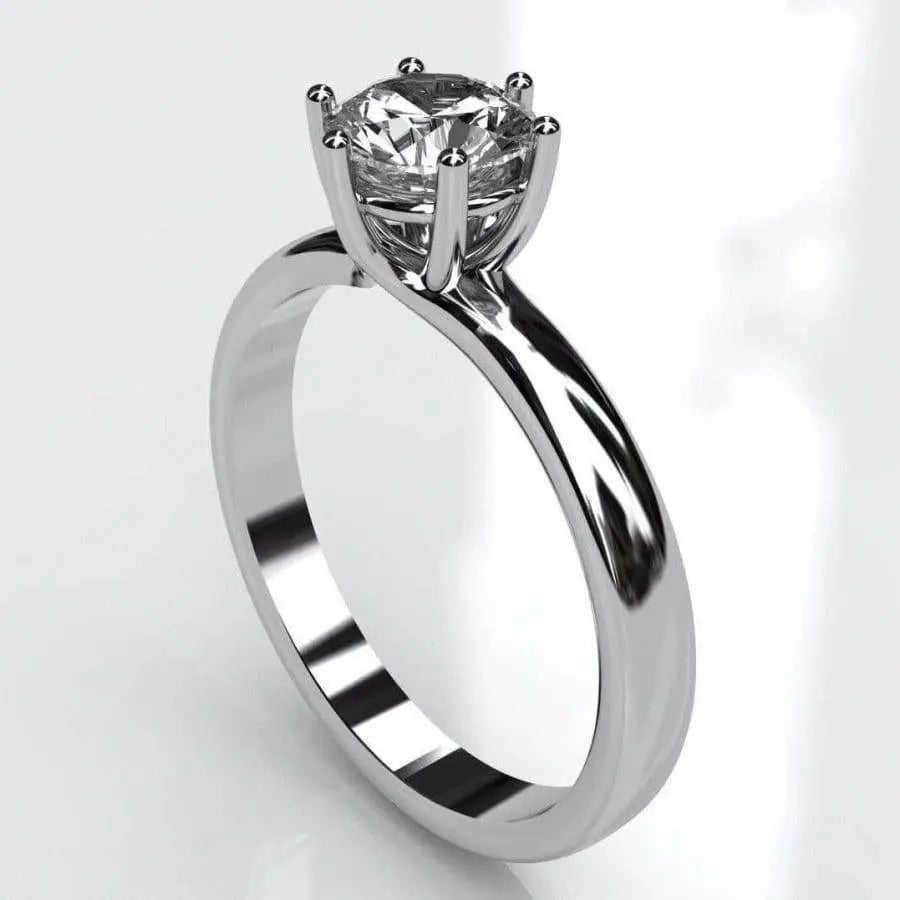 Silver 1ct Diamond Engagement RIng 