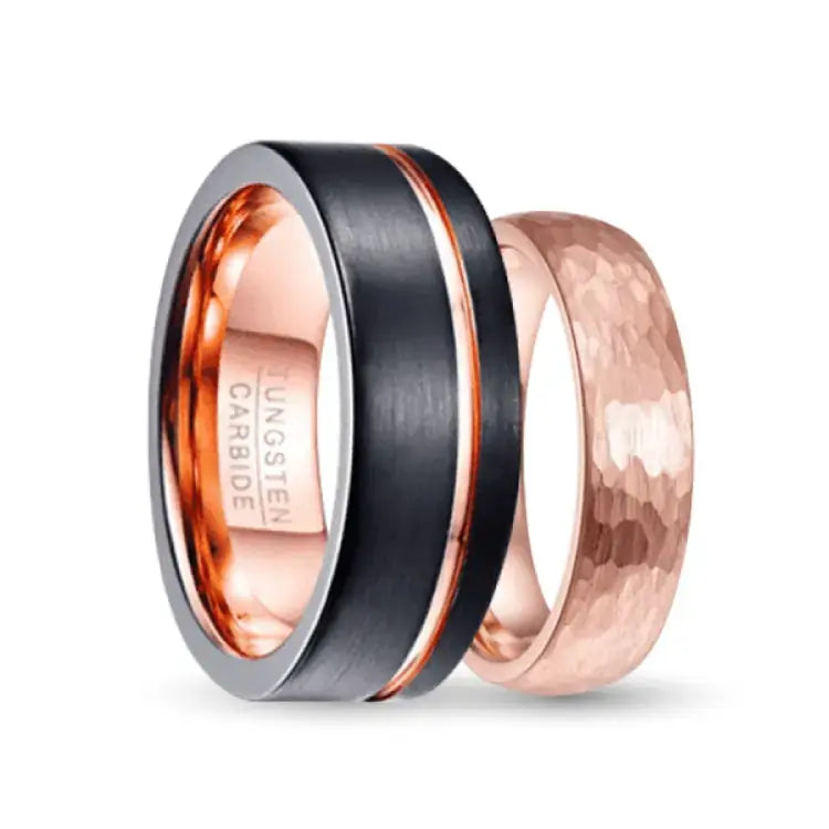 Unity Tungsten Carbide His & Her Rings Set